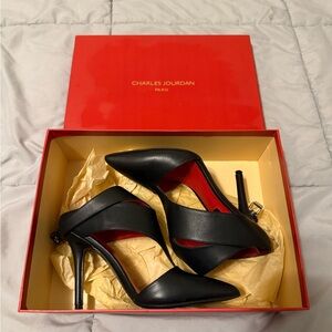 Charles Jourdan Black and Red Heels